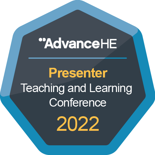 Advance HE conference presenter badge awarded for session on immersive learning experiences