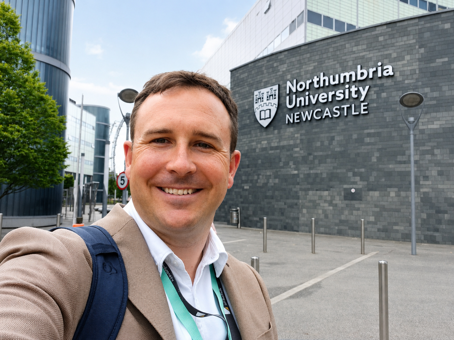 Outside Northumbria University - where the LLM in Law and Bar Vocational Course were completed, underpinning the legal compliance work